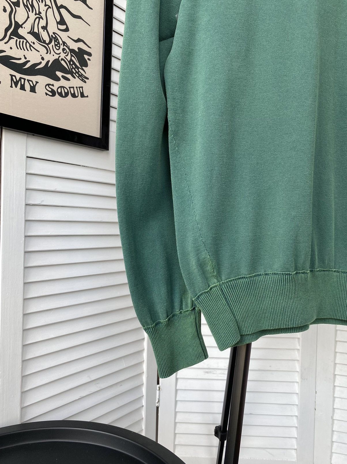 Stone Island × Vintage Vintage Stone Island V Neck Summer Knitwear Sweater Size US L / EU 52-54 / 3 - 6 Thumbnail