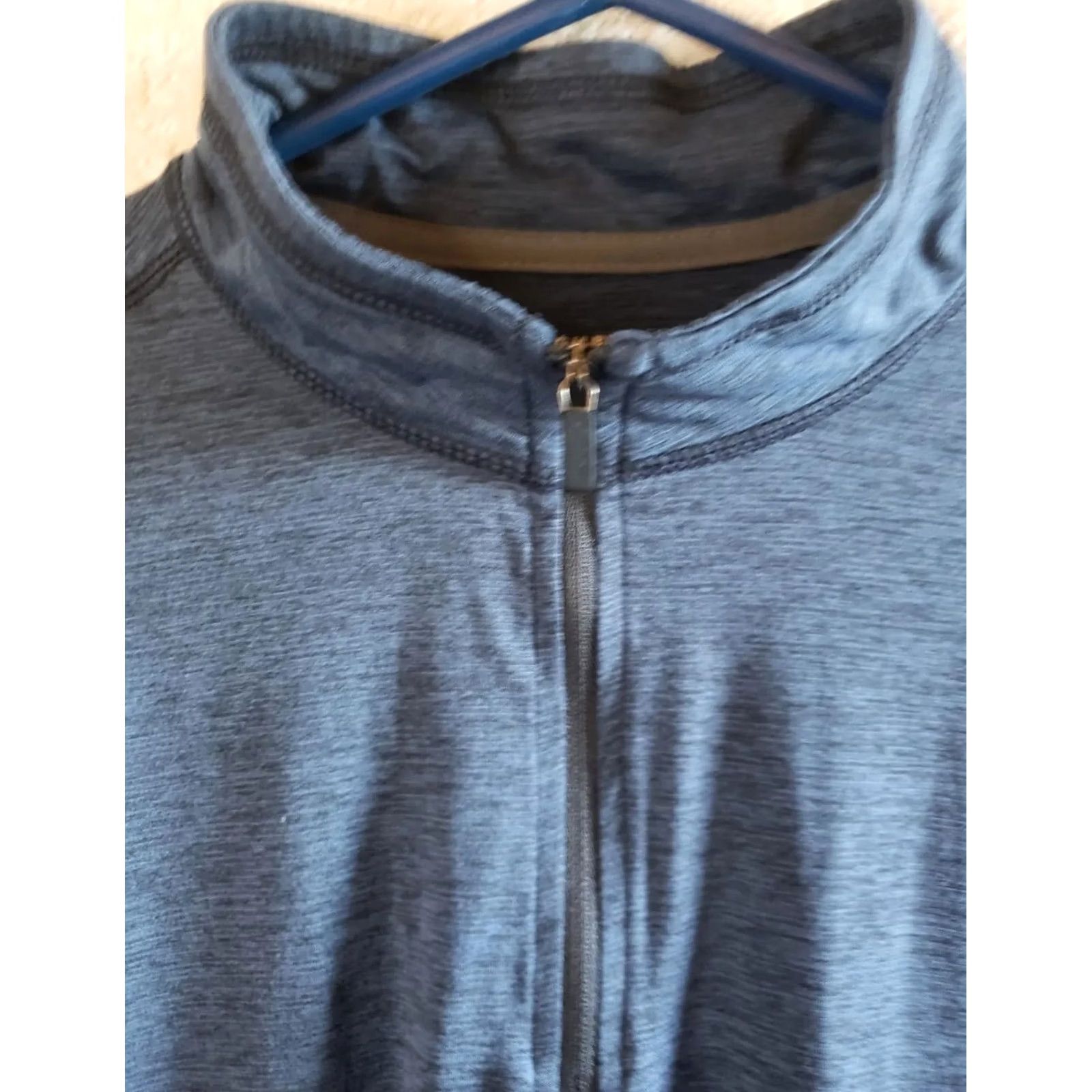 Vintage G.H. Bass & Co Men's L Blue Polyester Blend Warmup Jacket 1/4 Zip Pullover Size US L / EU 52-54 / 3 - 4 Thumbnail