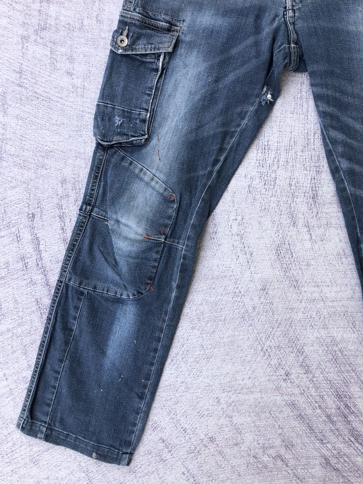 Jean × Vintage Vintage Distressed Jeans Bush Pocket/Cargo pants Size US 30 / EU 46 - 5 Thumbnail
