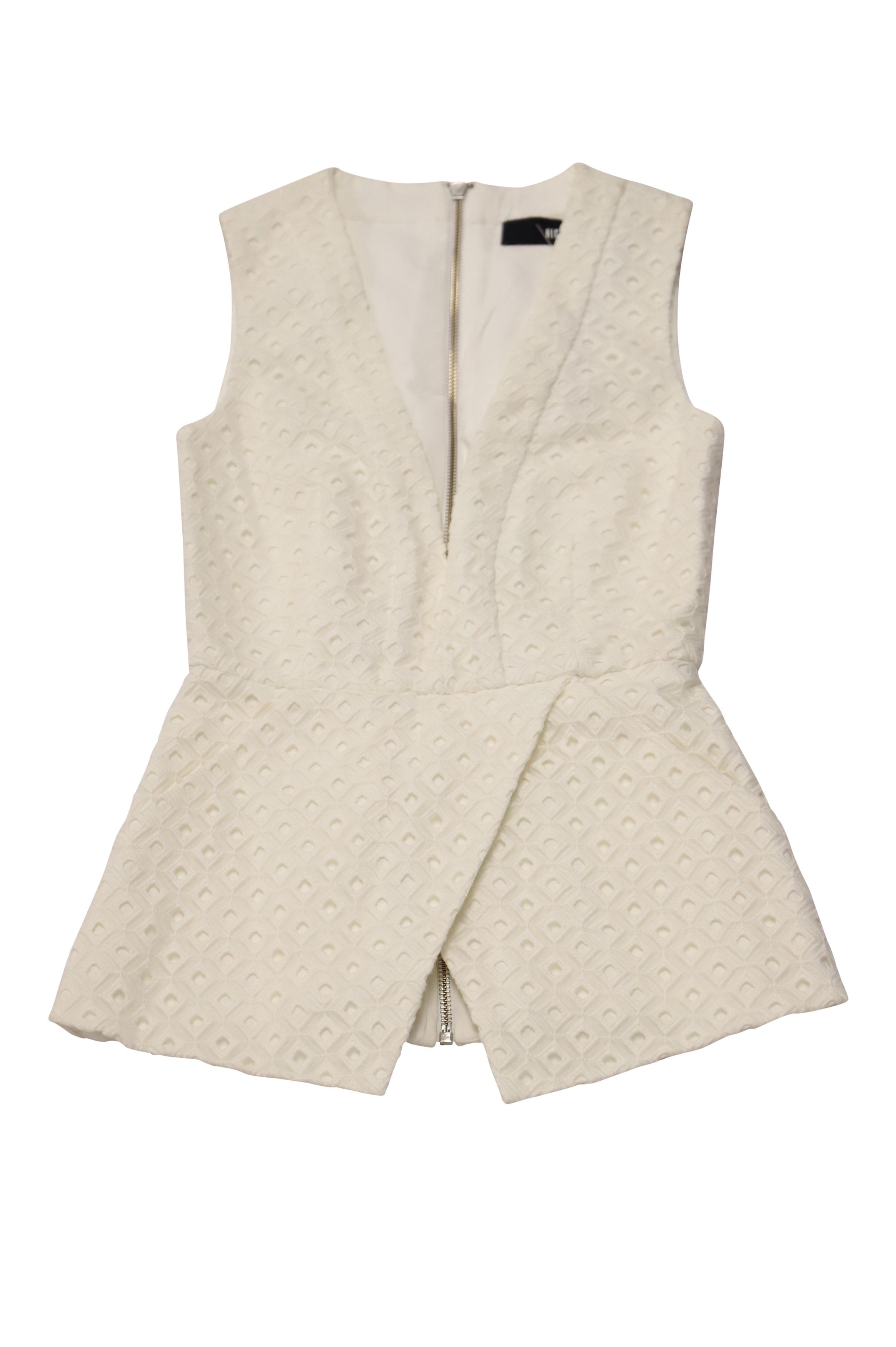 NICHOLAS Nicholas Peplum Top in White Cotton Size XS / US 0-2 / IT 36-38 - 1 Thumbnail