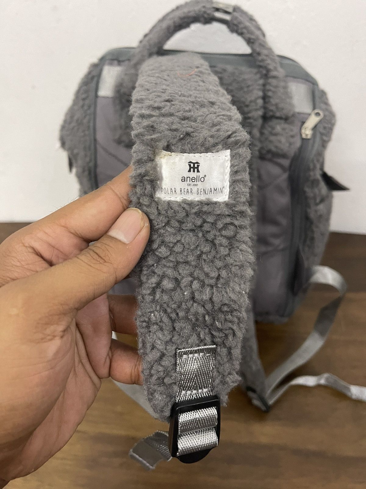 Japanese Brand Anello Polar Bear Benjamin X Hanshin Tiger sherpa bagpack Size ONE SIZE - 10 Thumbnail