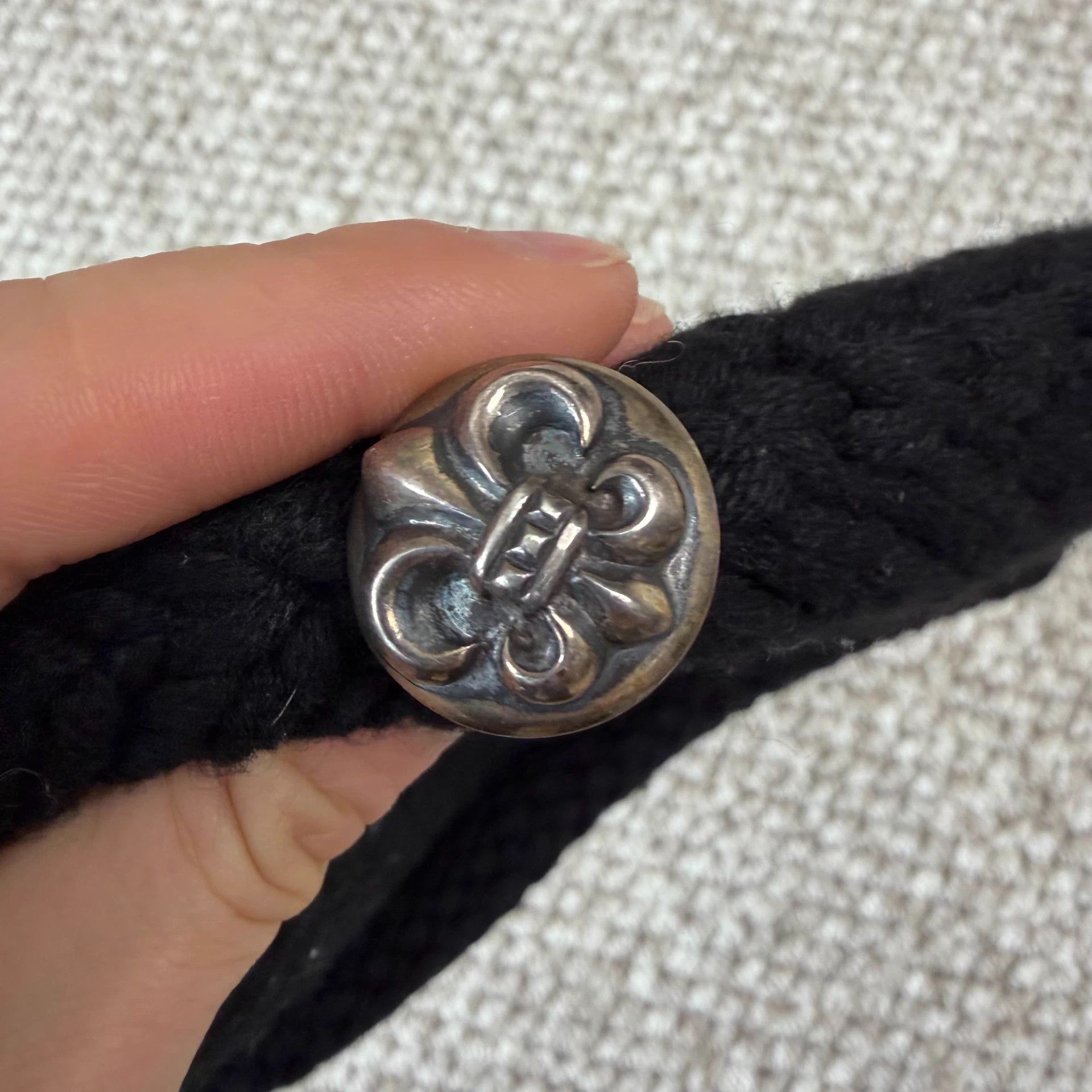 Chrome Hearts Chrome Hearts Silver Scout Flower Patch Blk Beanie Size ONE SIZE - 3 Thumbnail