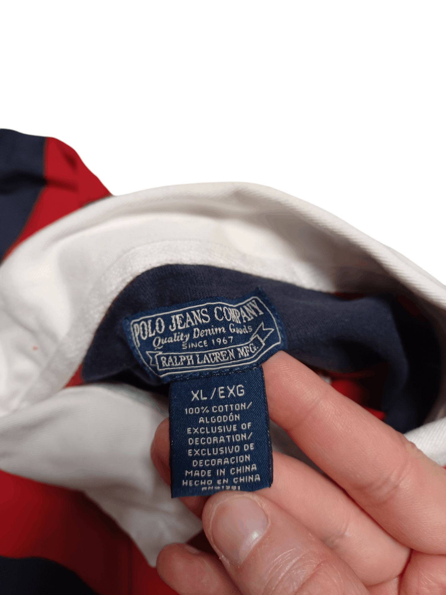 Polo Ralph Lauren VINTAGE POLO RALPH LAUREN STRIPED RUGBY SHIRT POLO JEANS Size US XL / EU 56 / 4 - 4 Thumbnail