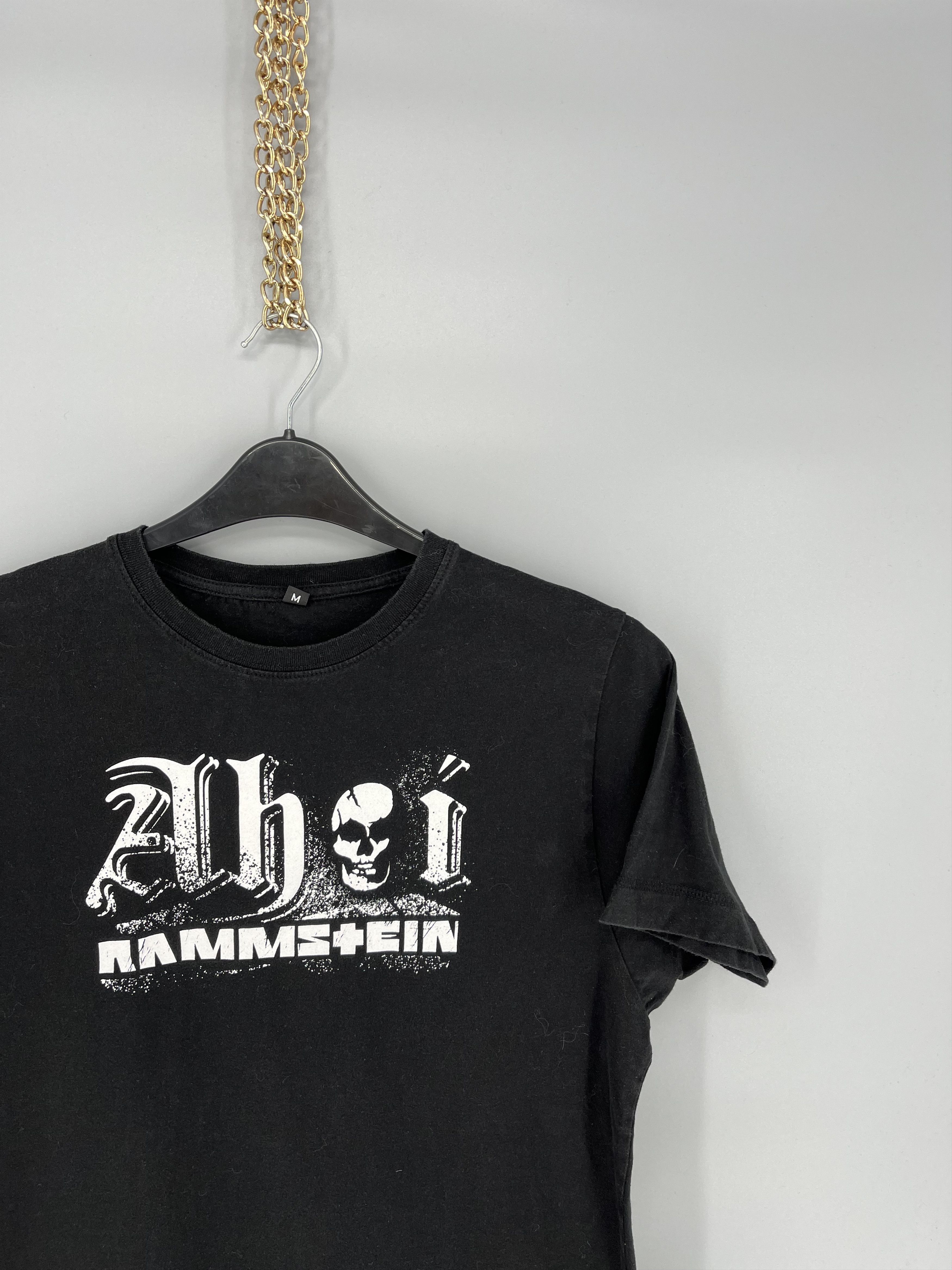 Band Tees Vintage Y2K Rammstein Face Horror Print Band Rock Streetwear Size US M / EU 48-50 / 2 - 7 Thumbnail