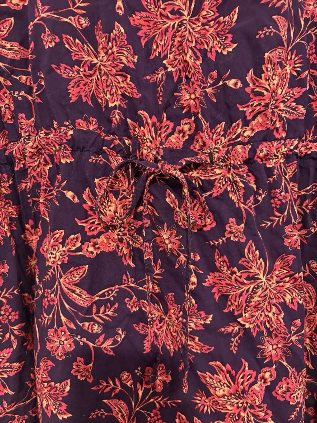 Lands' End Lands’ End Purple Red Floral Modal Mini Dress Size M-L Size M / US 6-8 / IT 42-44 - 5 Thumbnail