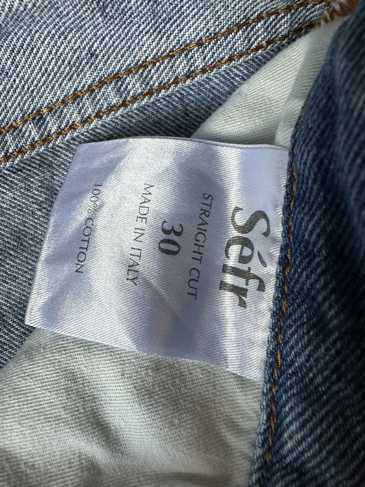 Séfr straight cut 29 Séfr Straight Cut Jeans (Distressed Blue)