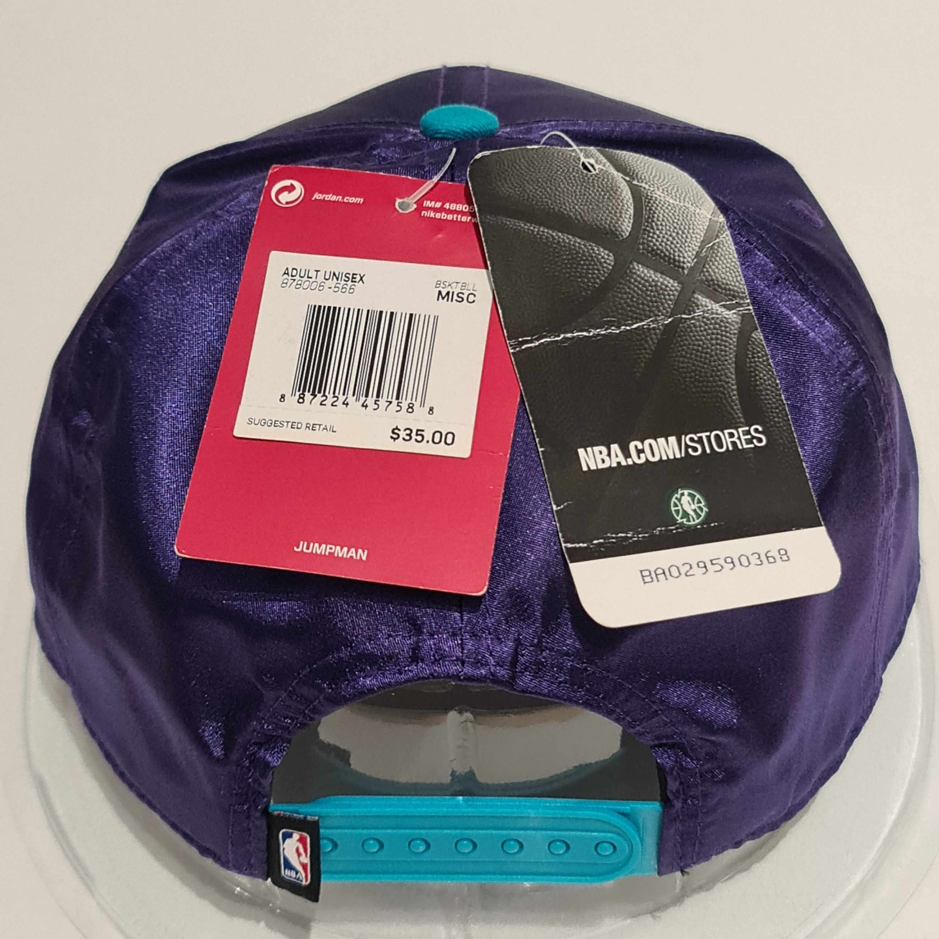 Jordan Brand Jordan Cap Snapback 'Charlotte Hornets' Satin Purple/Blue Size ONE SIZE - 9 Thumbnail