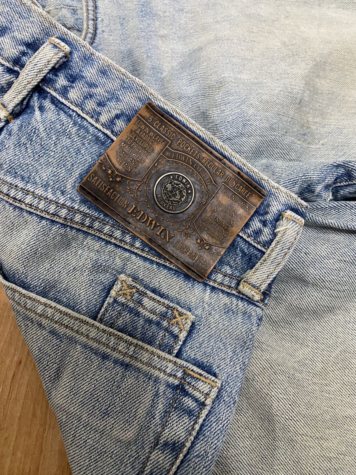 Edwin × Vintage Vintage edwin 5 pocket nouveau distressed denim Size US 30 / EU 46 - 8 Thumbnail