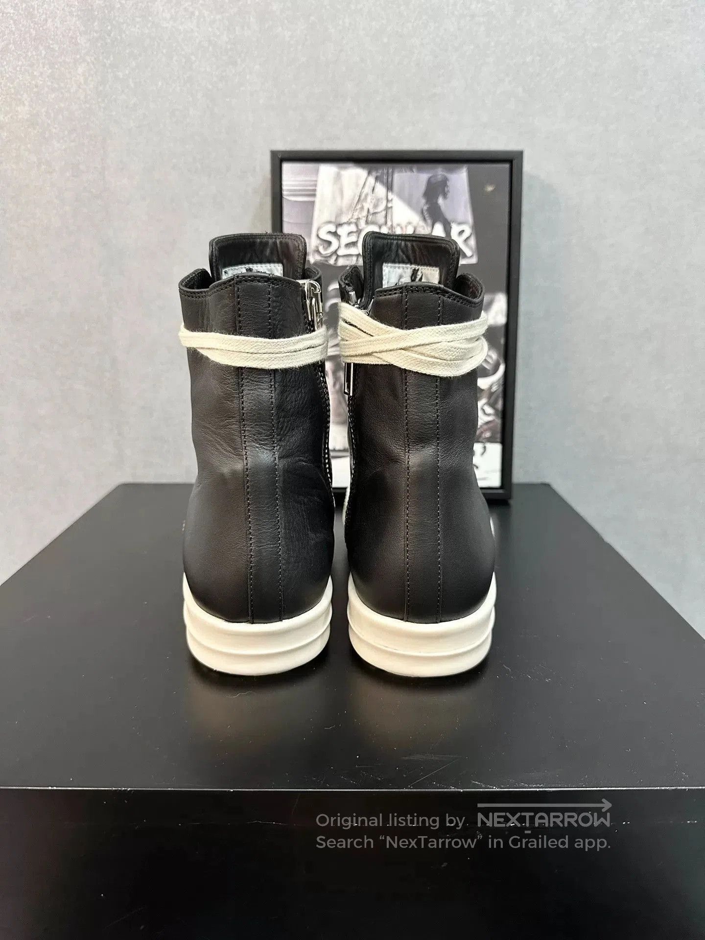 Rick Owens rick owens black and white high. Size US 6 / IT 36 - 7 Thumbnail