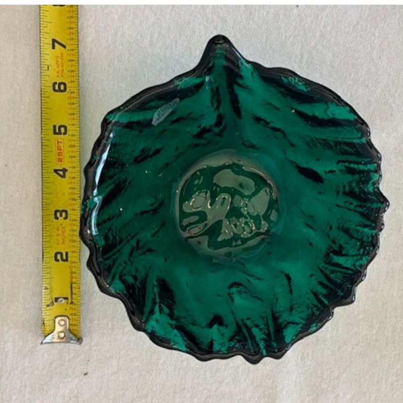 & Other Stories Vintage Blenko Emerald Green Bowls Textured Art Glass Dish Size ONE SIZE - 2 Thumbnail