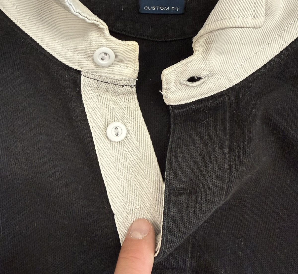 Ralph Lauren Vintage Polo Ralph Lauren Black Rugby Long Sleeve T-Shirt Size US L / EU 52-54 / 3 - 8 Thumbnail