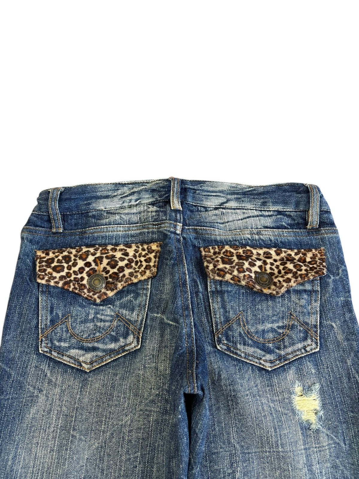 Hysteric Glamour Vintage Japanese Brand Distress Low Rise Flare Jeans Size 28" / US 6 / IT 42 - 4 Thumbnail