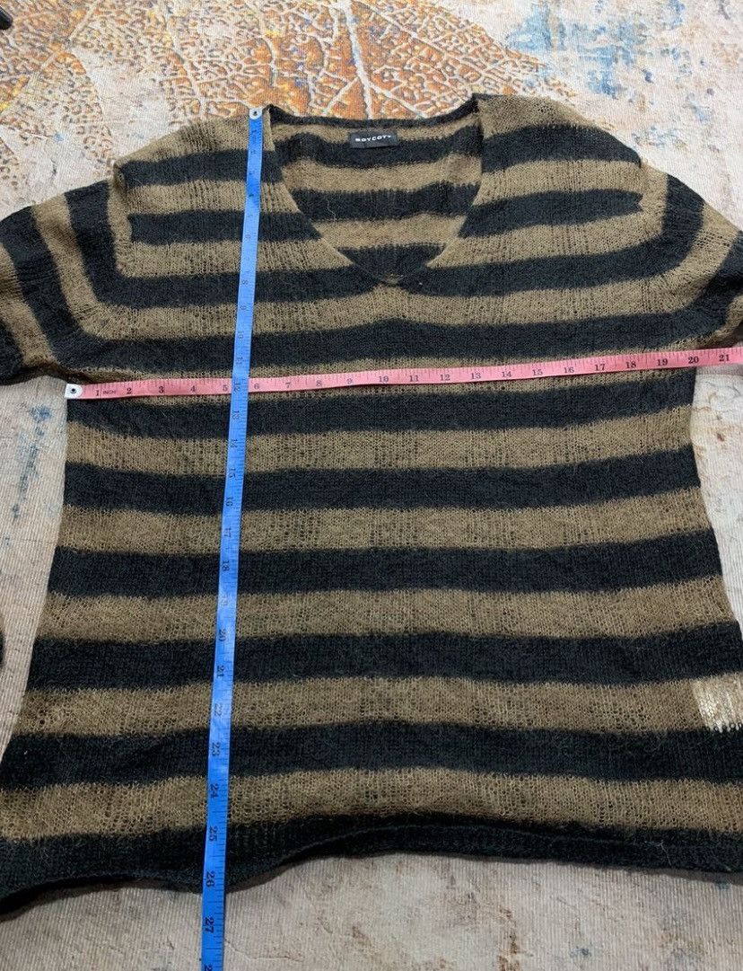 Issey Miyake Boycott Grunge Mesh knit Stripe Number Nine Kurt style Size US M / EU 48-50 / 2 - 7 Thumbnail