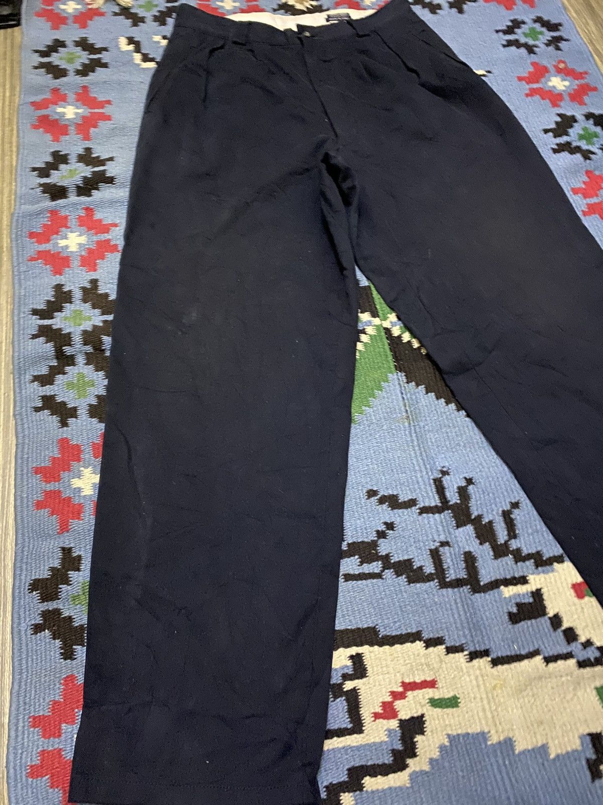 Giorgio Armani VINTAGE BLUE BLACK GIORGIO ARMANI BAGGY PANT Size US 30 / EU 46 - 3 Thumbnail