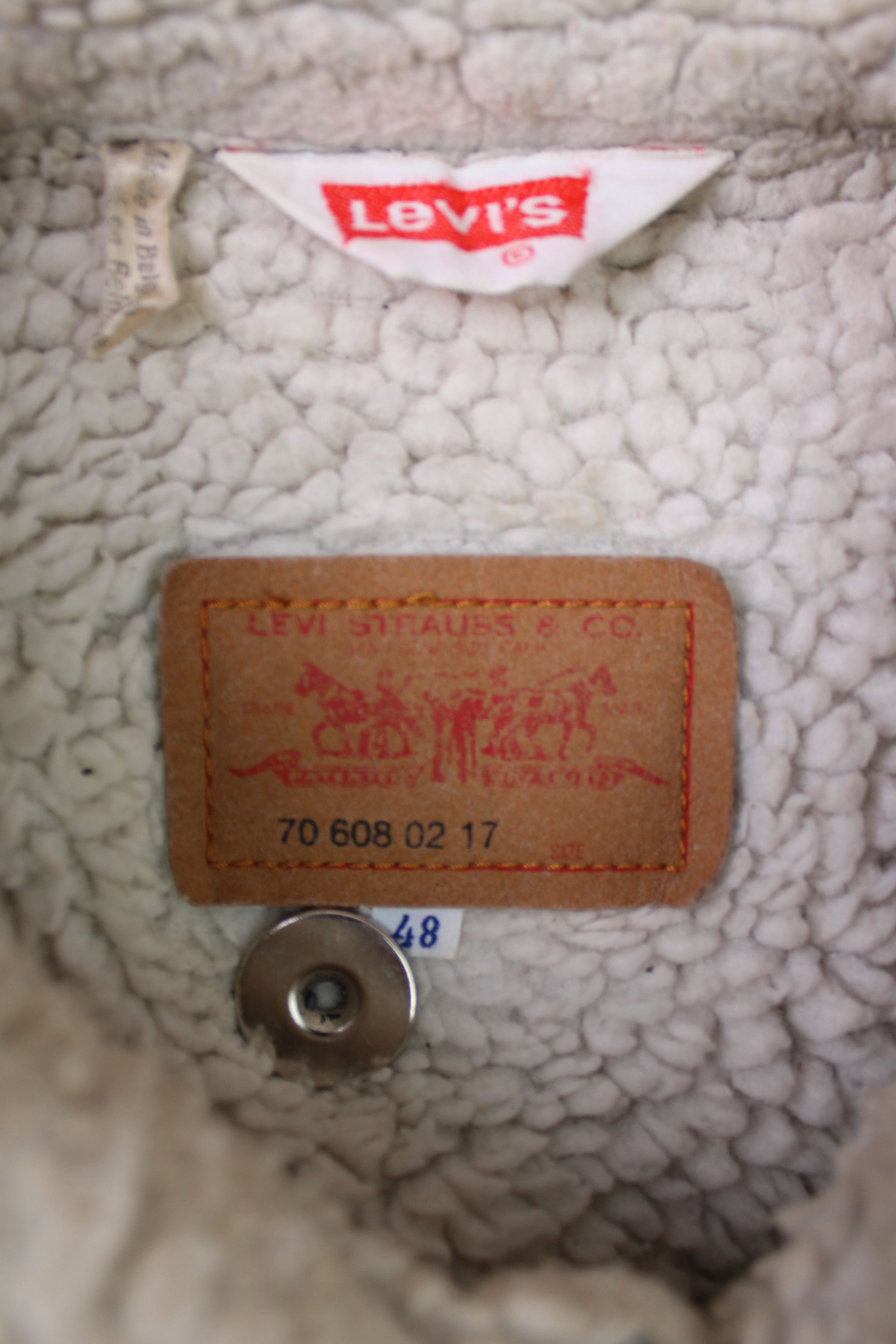 Levi's Levis Vintage Sherpa Lined Denim Jacket 1990S Vtg 48 Size US L / EU 52-54 / 3 - 6 Thumbnail