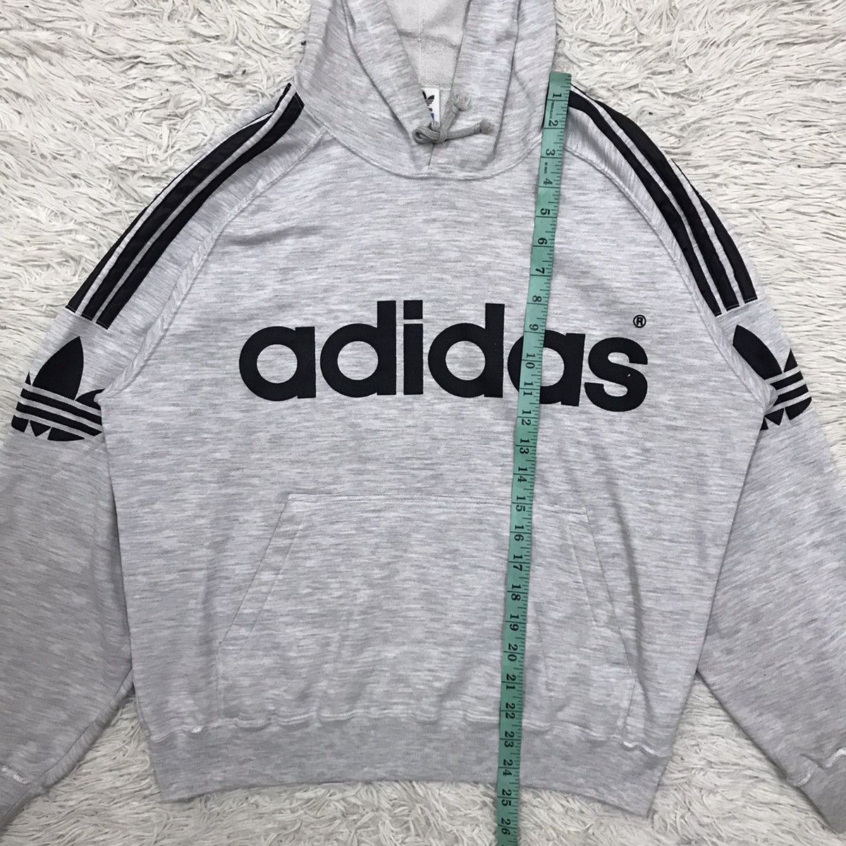 Adidas VINTAGE 90s ADIDAS SPELLOUT DISTRESSED PULLOVER HOODIE Size US L / EU 52-54 / 3 - 20 Thumbnail