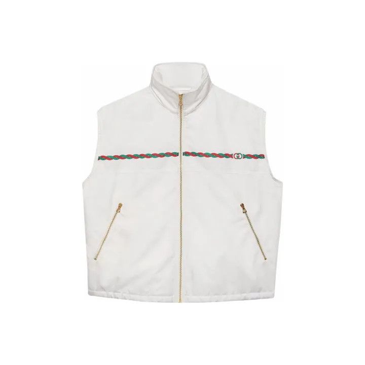 Gucci Gucci SS22 Logo Print Zip Vest for Men Size US L / EU 52-54 / 3 - 1 Thumbnail