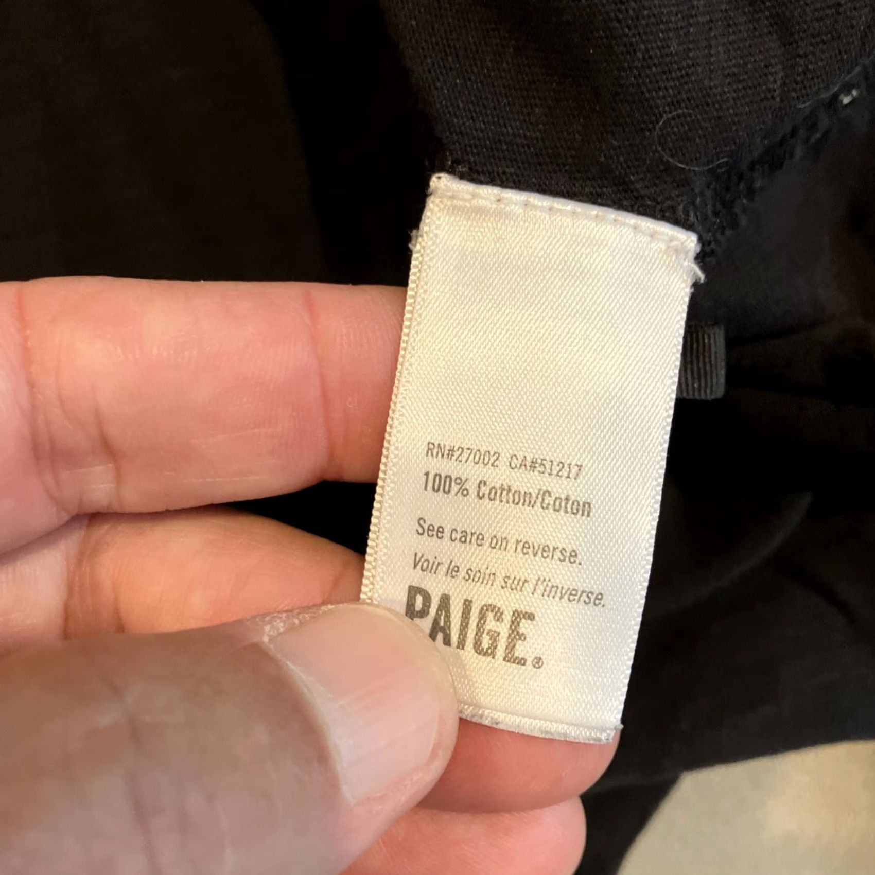 Paige Paige Solid Black Long Sleeve Pocket T Shirt Mens XL Size US XL / EU 56 / 4 - 4 Thumbnail