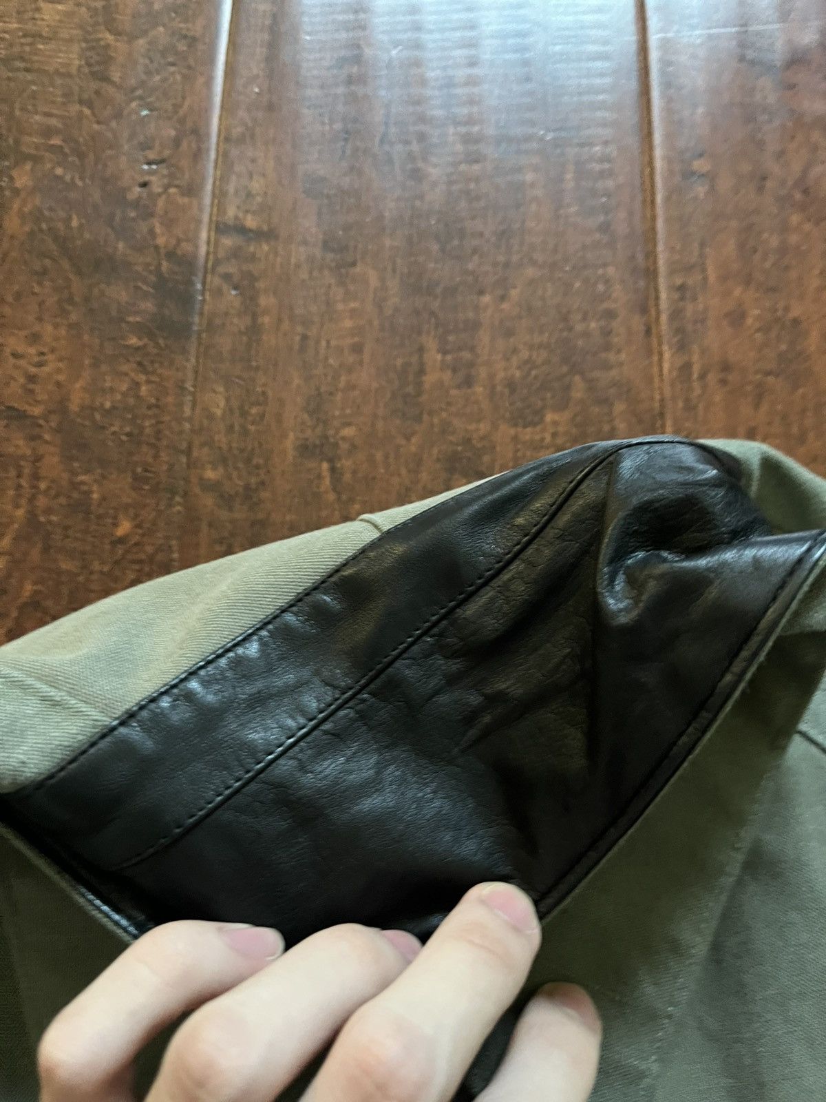 Isamu Katayama Backlash Military Canvas Overcoat w/ Horse Leather Details Size US M / EU 48-50 / 2 - 4 Thumbnail