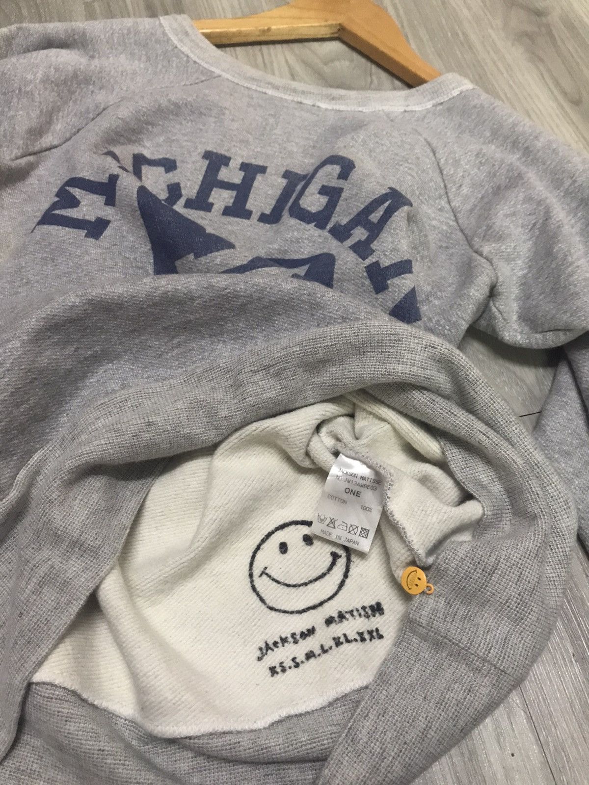 Japanese Brand Jackson Matisse - MICHIGAN 35 Printed Sweatshirt Size US XS / EU 42 / 0 - 7 Thumbnail
