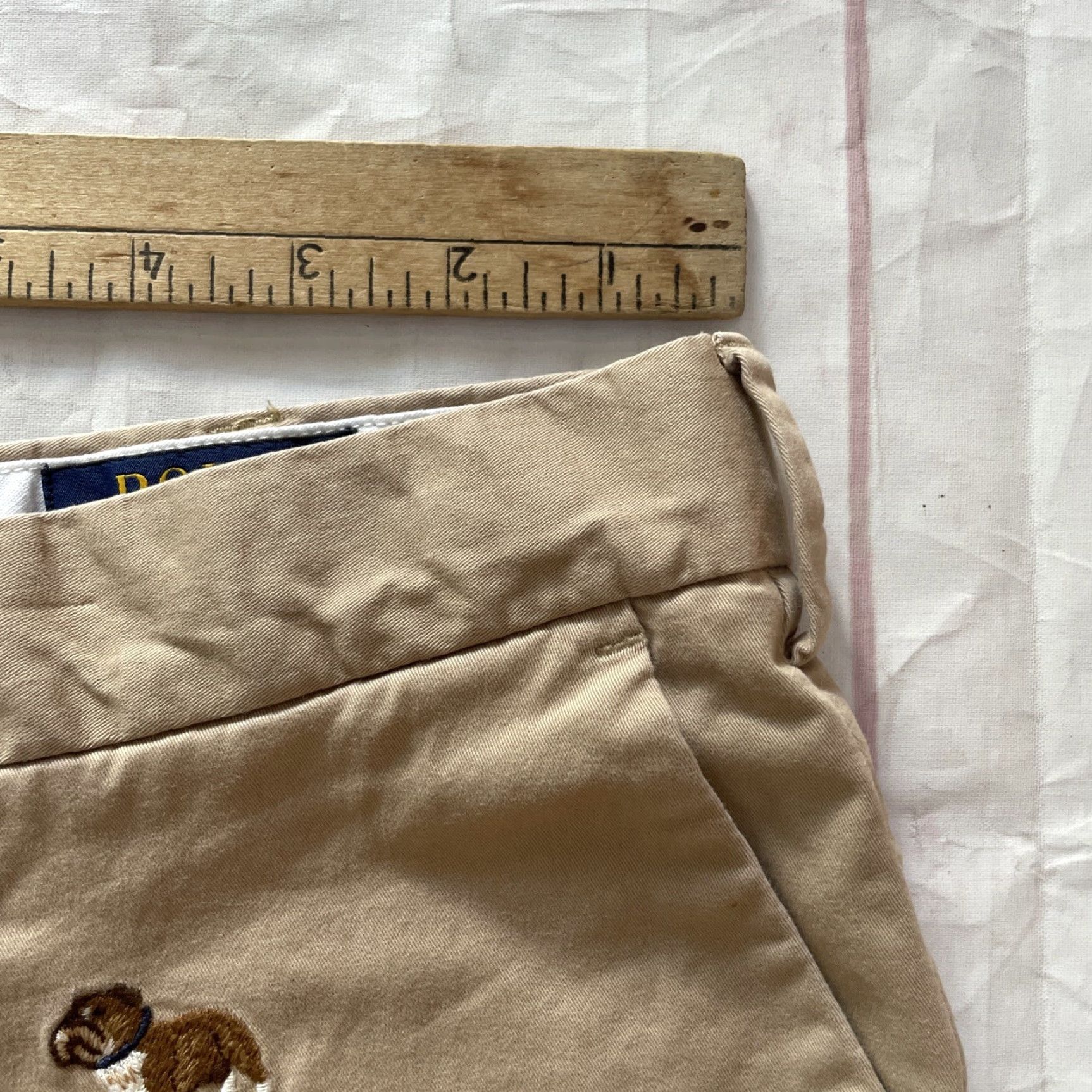 Polo Ralph Lauren Polo Ralph Lauren Short Chino Bulldog Pattern Stretch Classic Fit Size 33 Beige Mens Size US XS / EU 42 / 0 - 2 Thumbnail