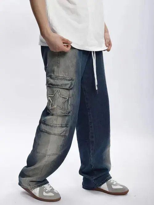 Japanese Brand × Jean Street grunge washed patchwork jeans Size US 32 / EU 48 - 1 Thumbnail