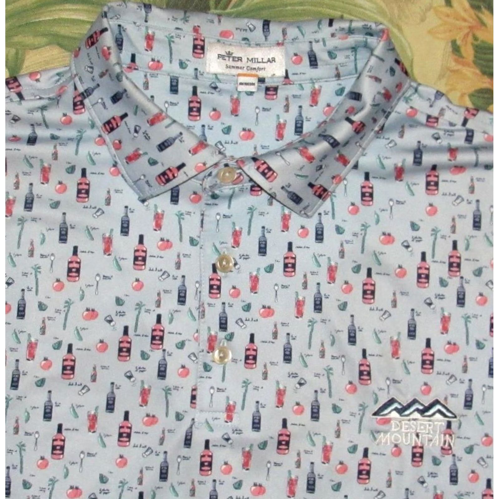 Peter Millar PETER MILLAR Summer Comfort Bloody Mary Polo Shirt Desert Mountain Golf Club L Mens Polo Shirt Size US L / EU 52-54 / 3 - 2 Thumbnail
