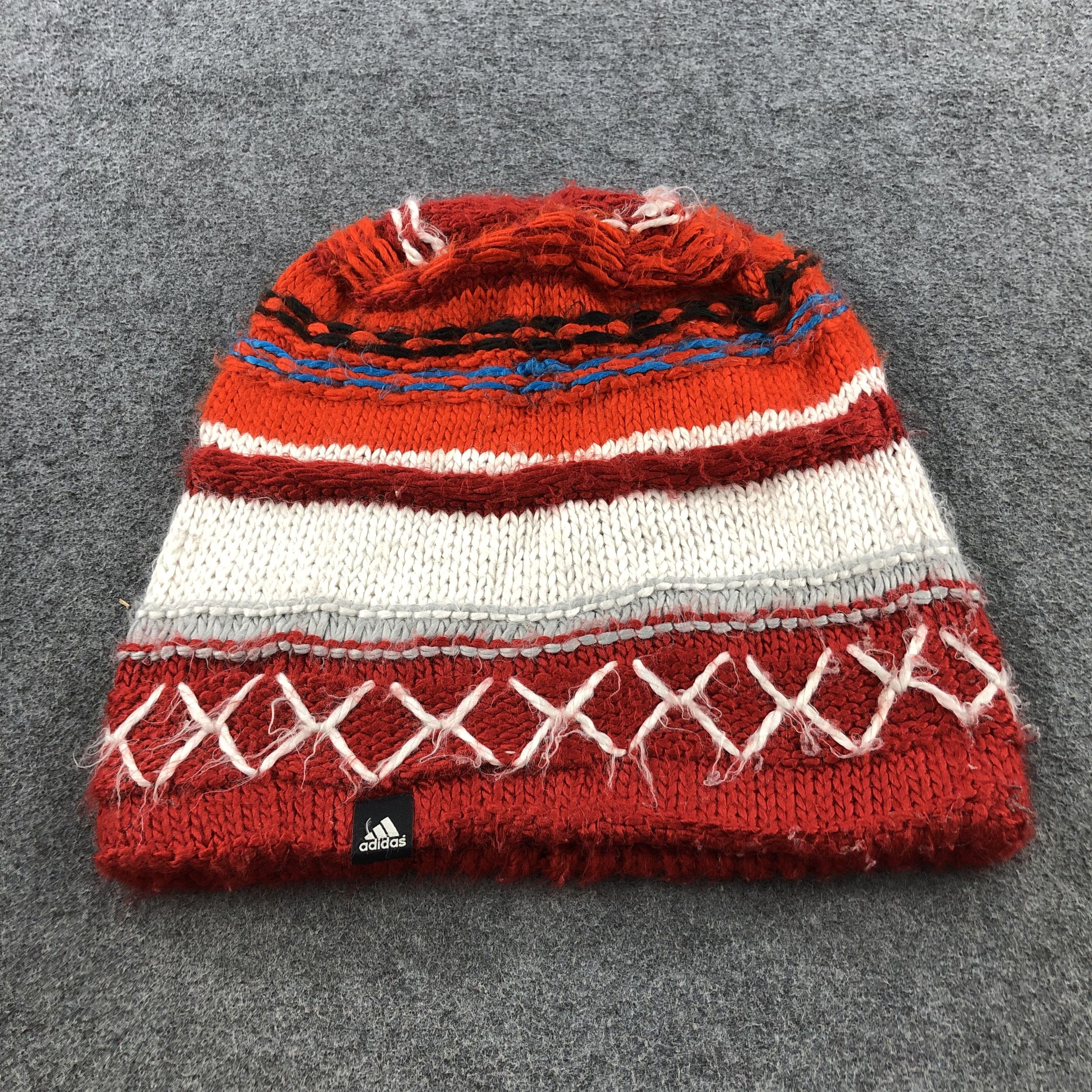 Vintage Adidas Knitted Beanie Snowcap Snow Hat B37 Size ONE SIZE - 1 Thumbnail