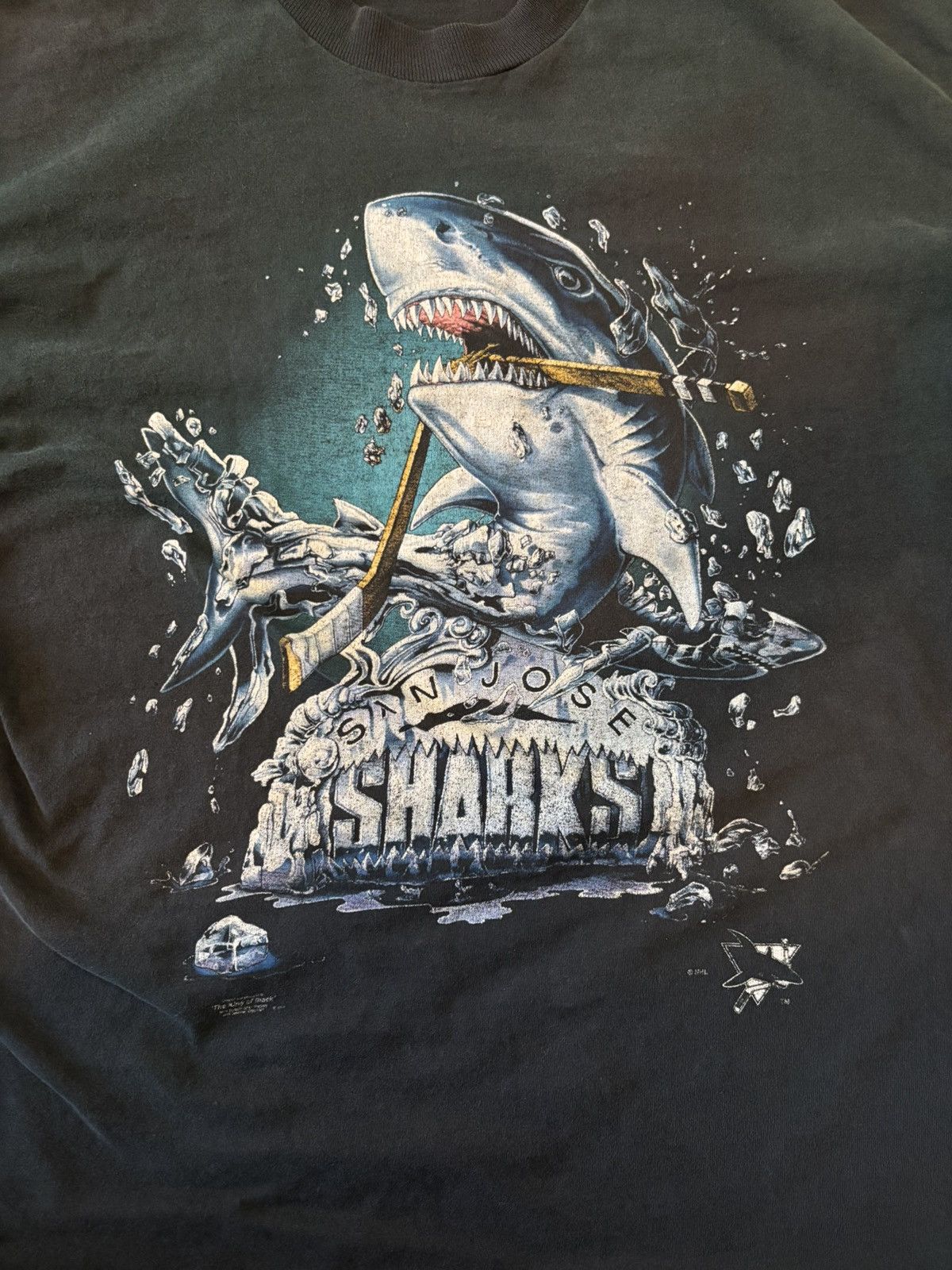 Salem Sportswear Vintage 90s San Jose Sharks Tee Size US XL / EU 56 / 4 - 2 Thumbnail