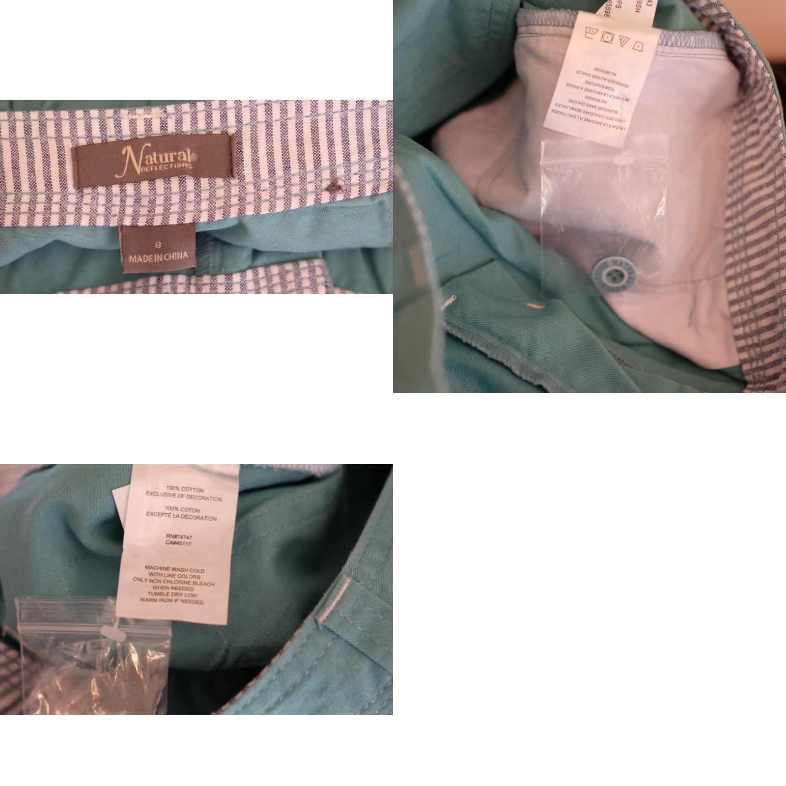 Vintage Natural Reflections Shorts Chino Green 100% Cotton Womens 8 Nwot! Nwot Reflections Shorts Green Chino 100% Cotton Womens 8 #H99-48 Size 30" / US 8 / IT 44 - 8 Thumbnail