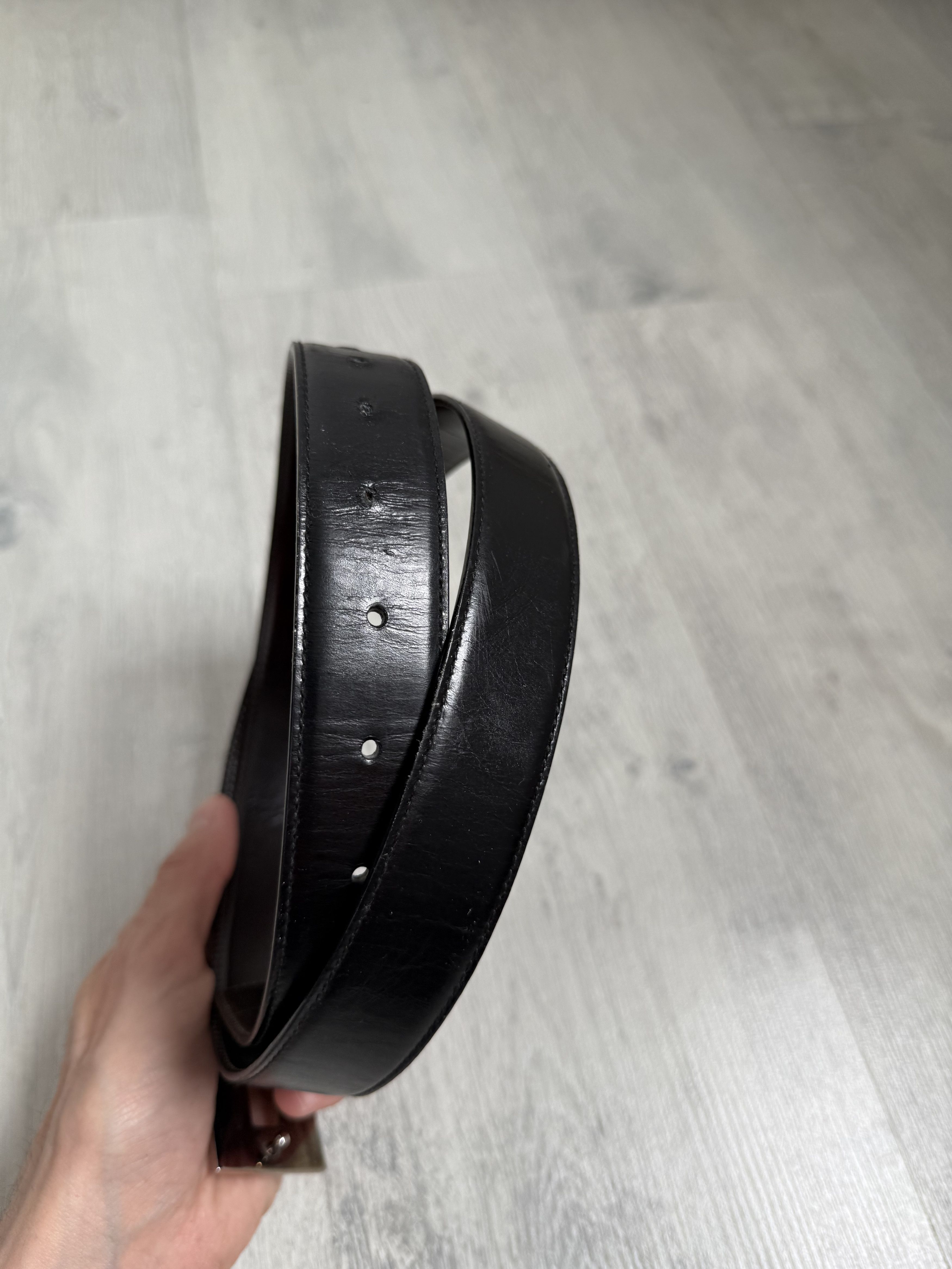 Gucci Vintage 1998 Gucci Tom Ford Era G Buckle Black Leather Belt Size ONE SIZE - 7 Thumbnail