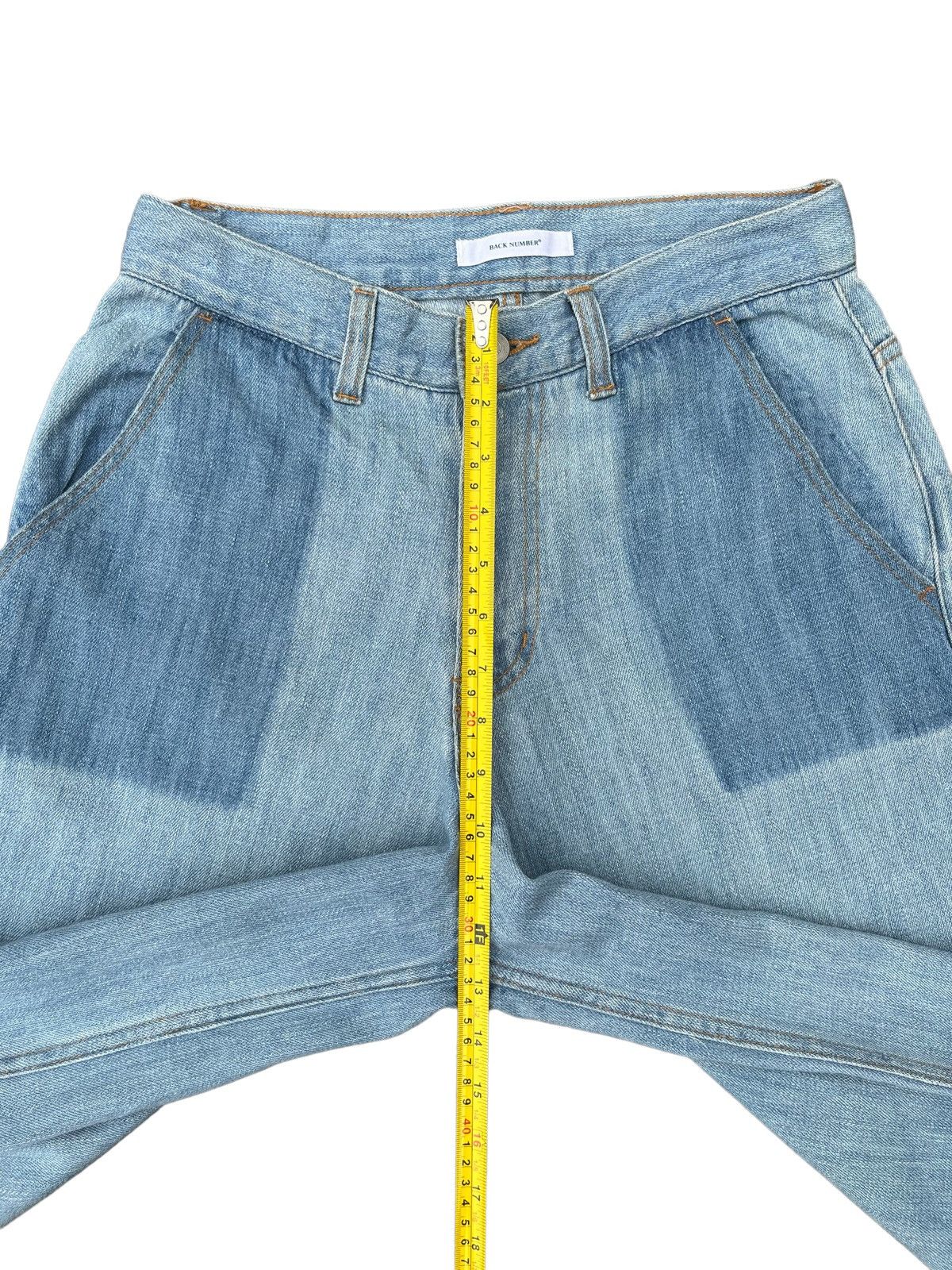 Japanese Brand Vintage Japanese Brand Light Blue Knee Length Wide Leg Jeans Size US 28 / EU 44 - 12 Thumbnail