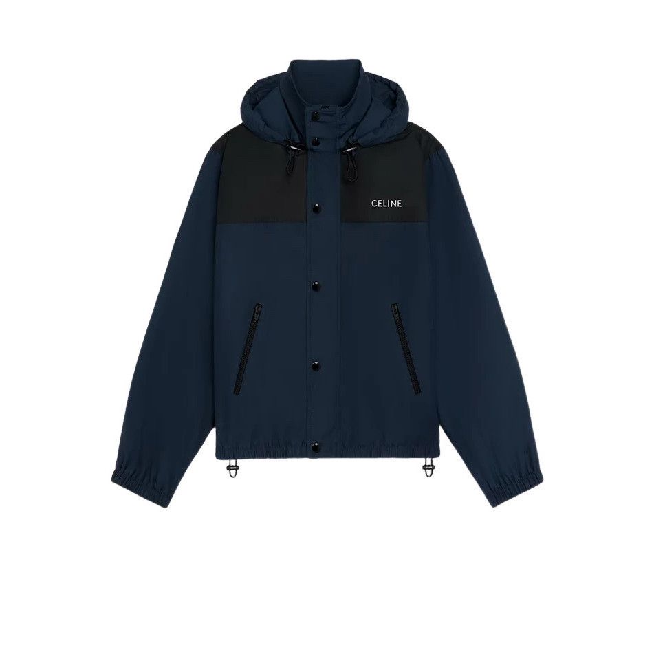 Celine CELINE $2300 Navy Windbreaker Nylon Jacket New & Authentic ( Size US XL / EU 56 / 4 - 1 Thumbnail