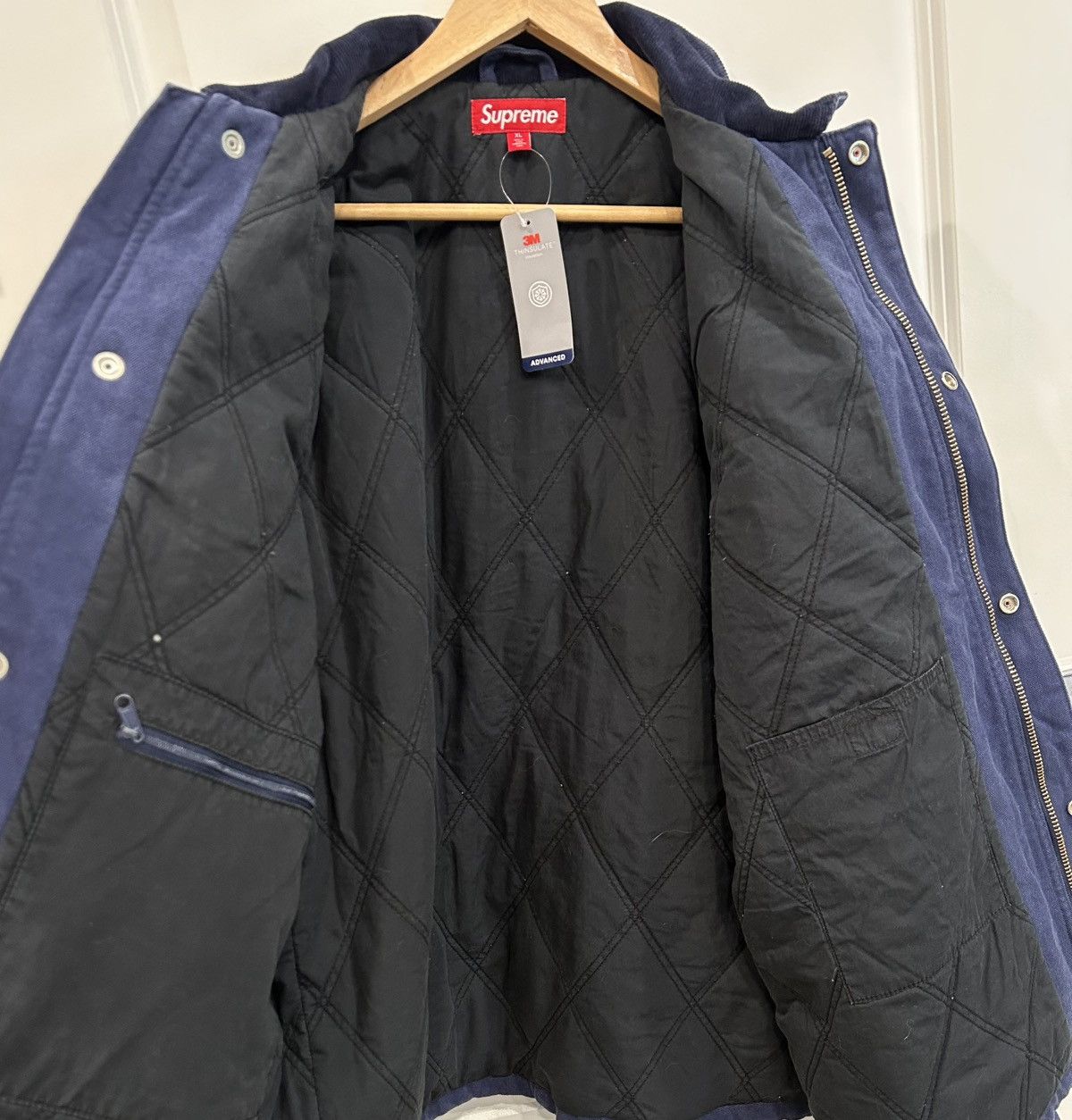 Supreme Supreme SS25 Old English Canvas Work Jacket Size XL Size US XL / EU 56 / 4 - 8 Thumbnail