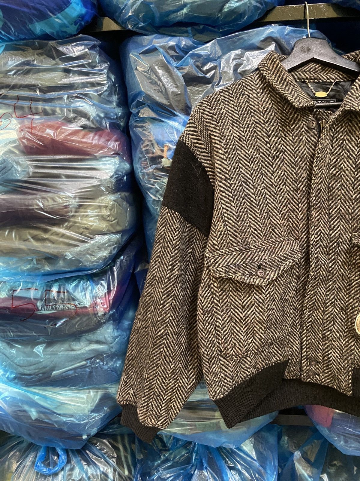 Vintage Gent Club Vintage Japanese Wool Blend Herringbone Jacket Size US M / EU 48-50 / 2 - 5 Thumbnail