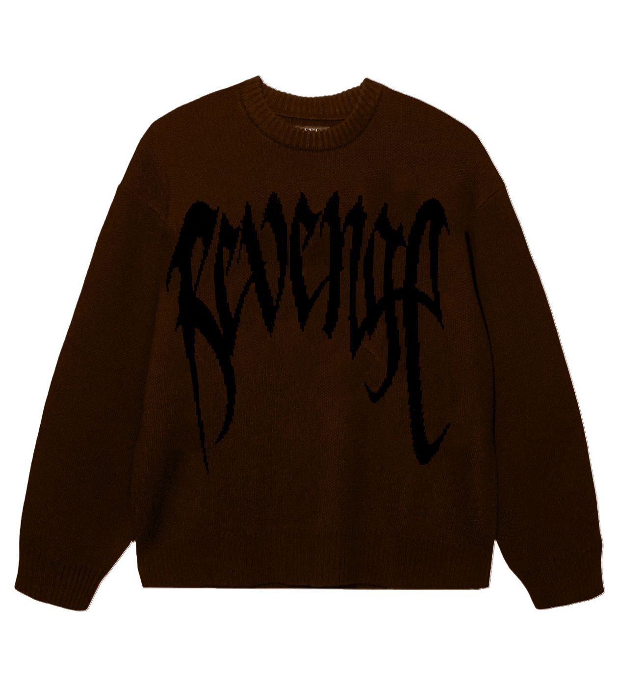Revenge Arch Logo Knit Sweater Brown/Black Size US S / EU 44-46 / 1 - 1 Thumbnail