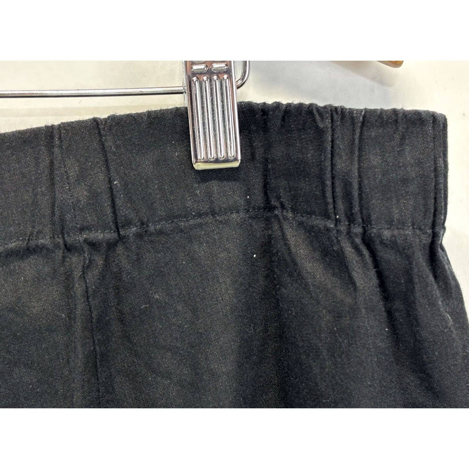 J. Jill VINTAGE J.Jill Pants? 100% Linen Cropped Pants Womens 2X Plus Black Stretch Pull On Lagenlook Size 40" / US 18 - 5 Thumbnail