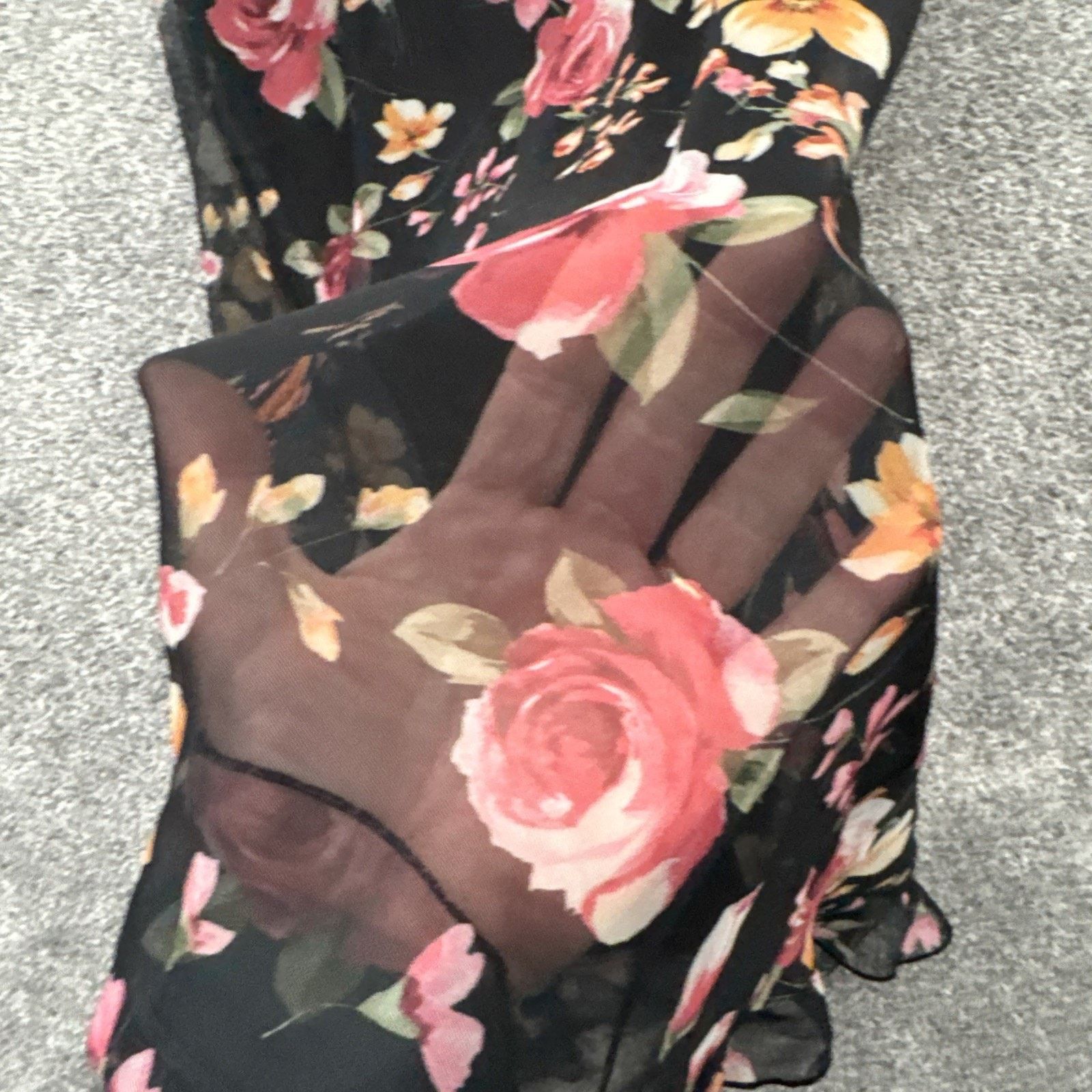 Other Vintage 90s Dress M Sheer Floral Romantic Chic Ruffle USA Size M / US 6-8 / IT 42-44 - 8 Thumbnail