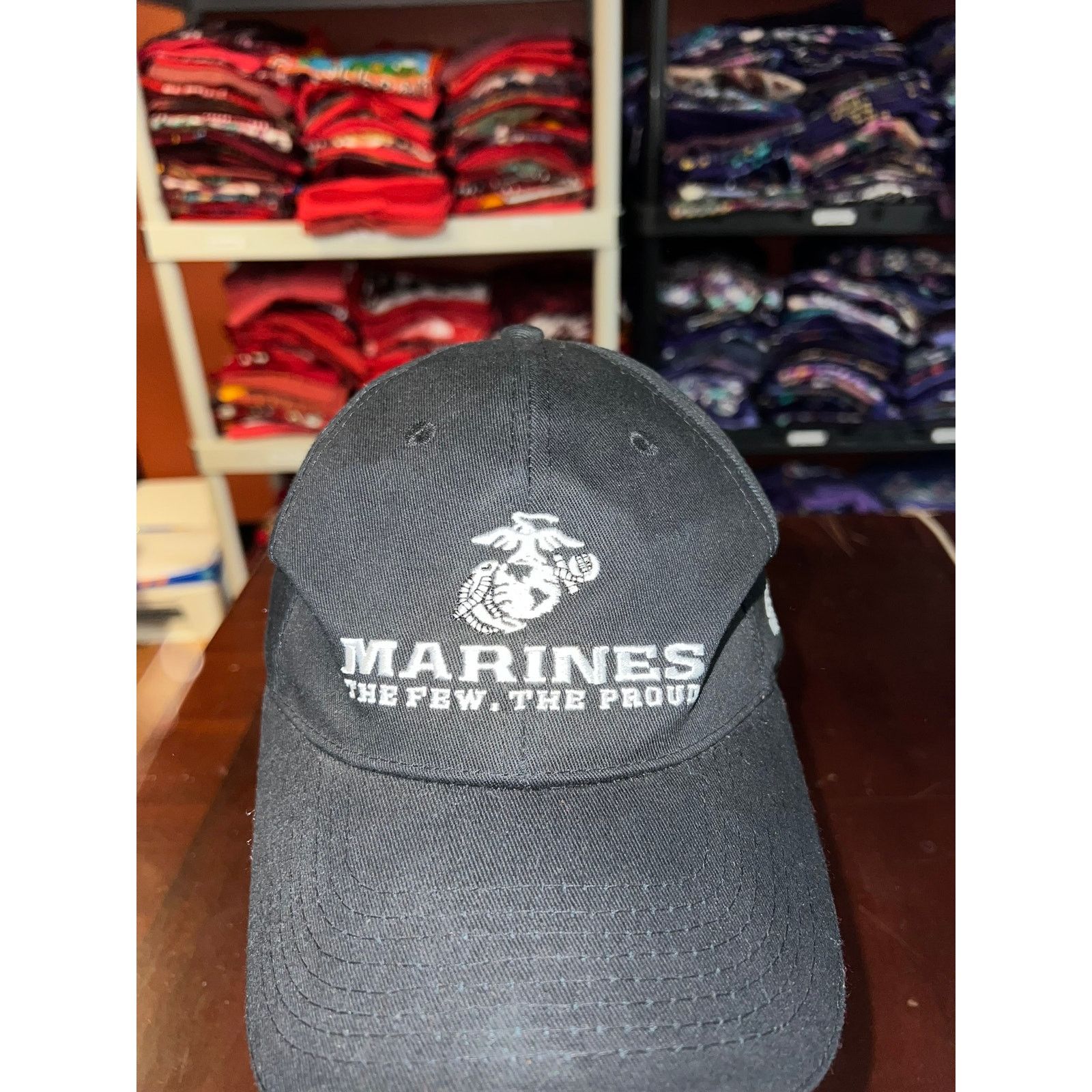 Vintage Marines Hat The Few The Proud Black Cap Headwear Size ONE SIZE - 2 Thumbnail
