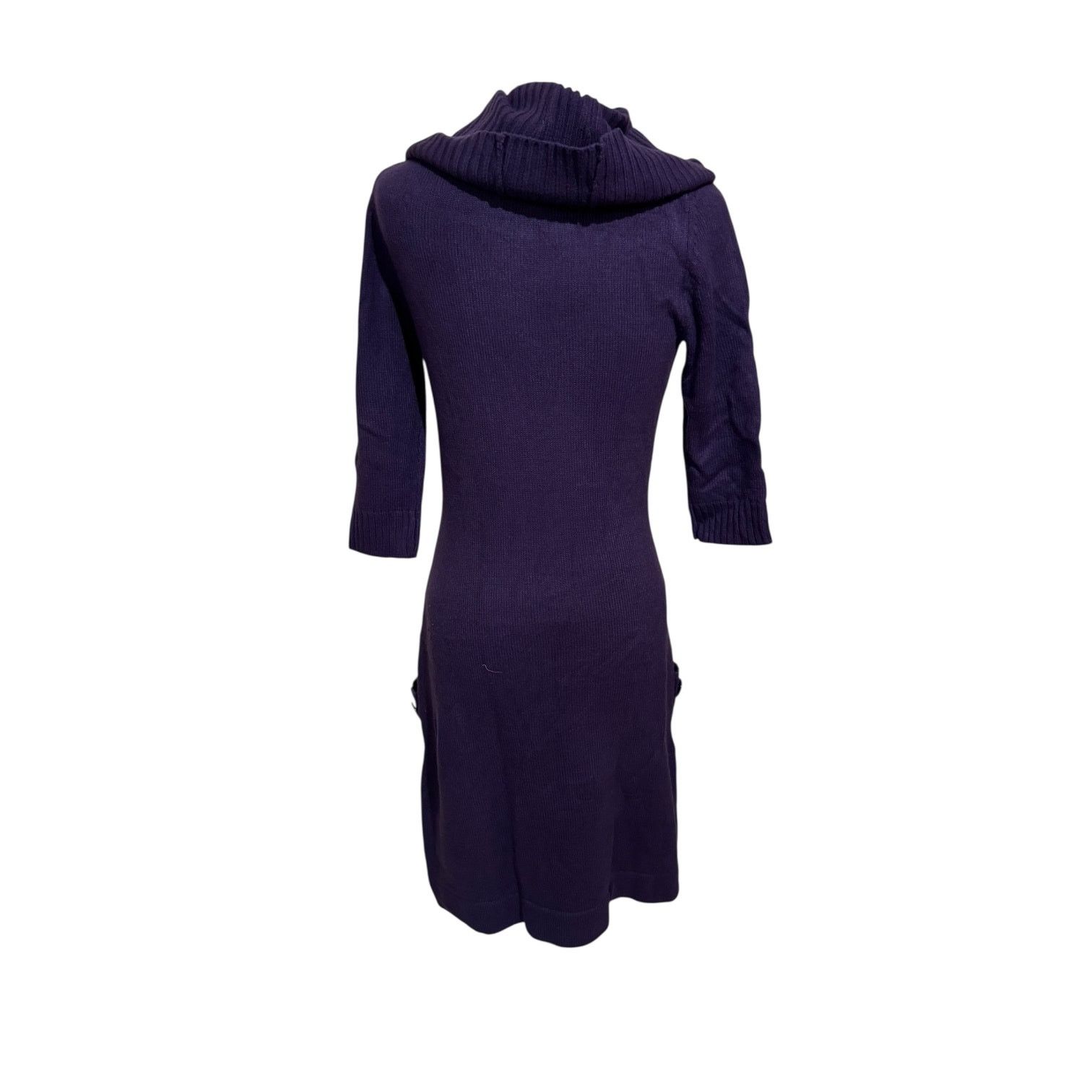 Other London Times Purple Cowl Neck Sweater Dress SM Knee Length Size S / US 4 / IT 40 - 3 Thumbnail