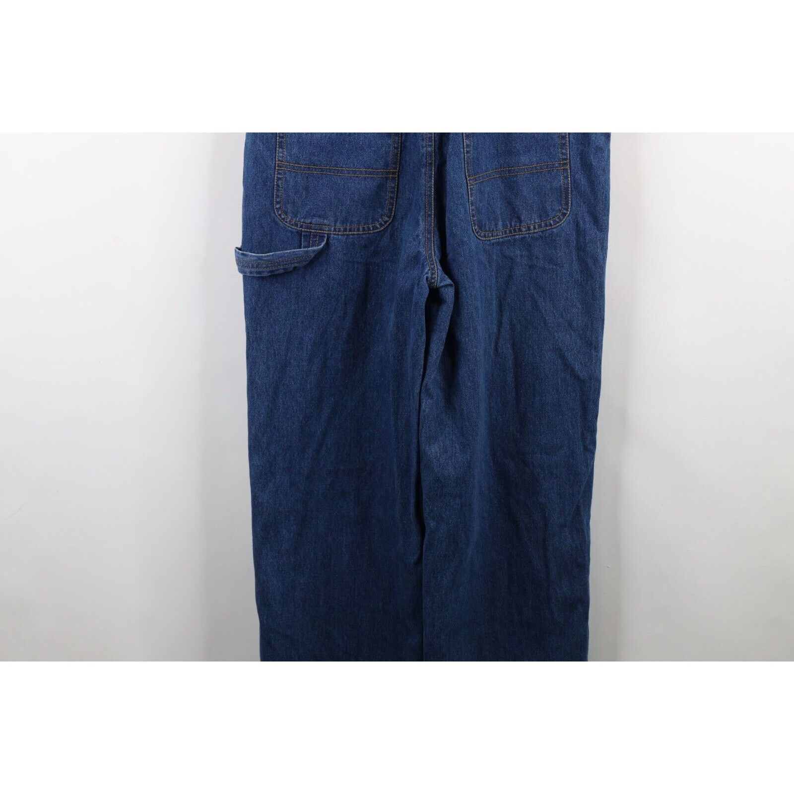 Vintage Vintage 90s Looney Tunes Tweety Bird Flower Denim Overalls Size 34" / US 12 / IT 48 - 20 Thumbnail