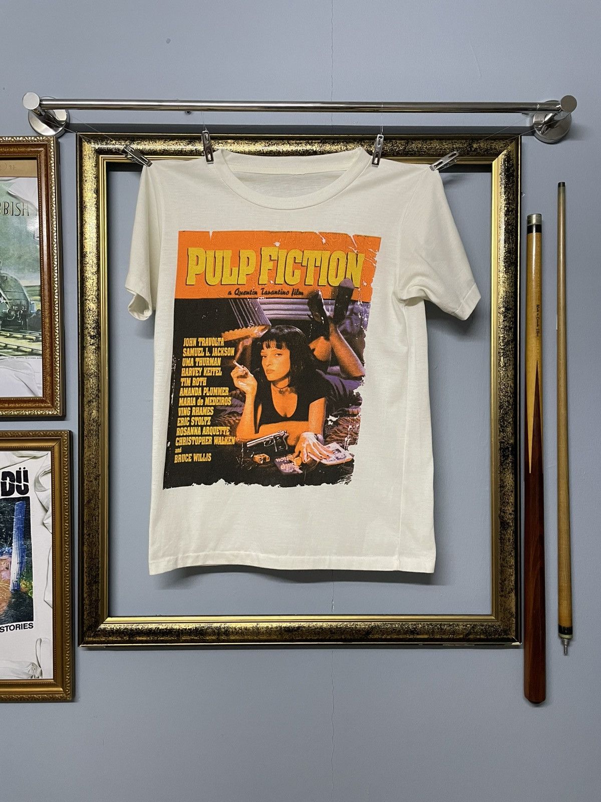 Vintage Vintage 90s Japan Designer Pulp Fiction Single Stitch Tshirt Size US S / EU 44-46 / 1 - 1 Thumbnail