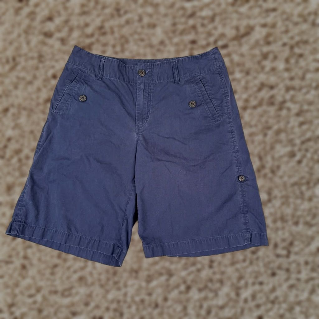 Ralph Lauren Lauren Ralph Lauren Shorts Women 6 Blue Chino Cotton Knit Roll Up Knit Hike Camp Casual Activewear Travel Workwear 90s? (none) Size 28" / US 6 / IT 42 - 1 Thumbnail