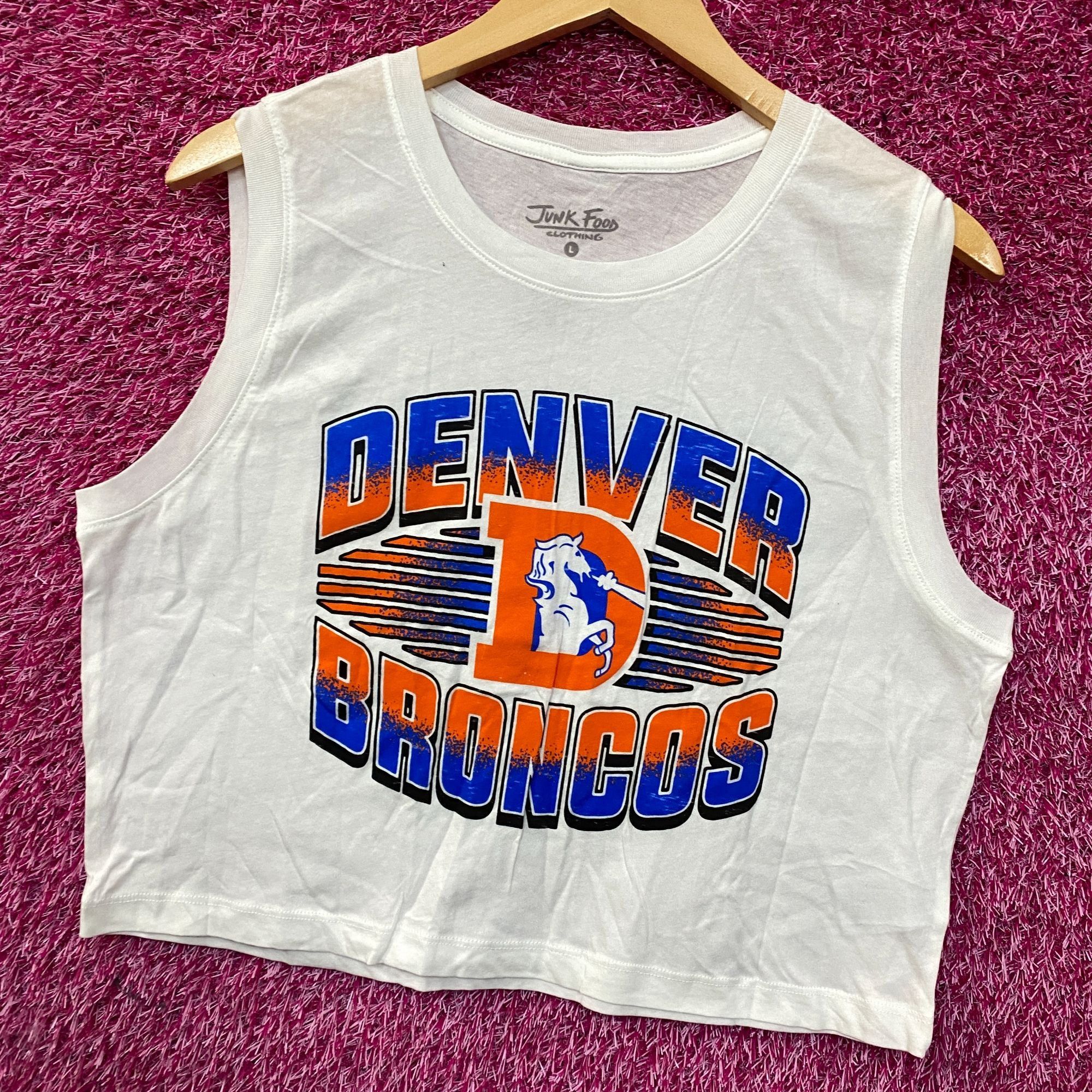 Junk Food Junk Food Clothing NFL Denver Broncos Sleeveless Cropped T-S Size L / US 10 / IT 46 - 3 Thumbnail