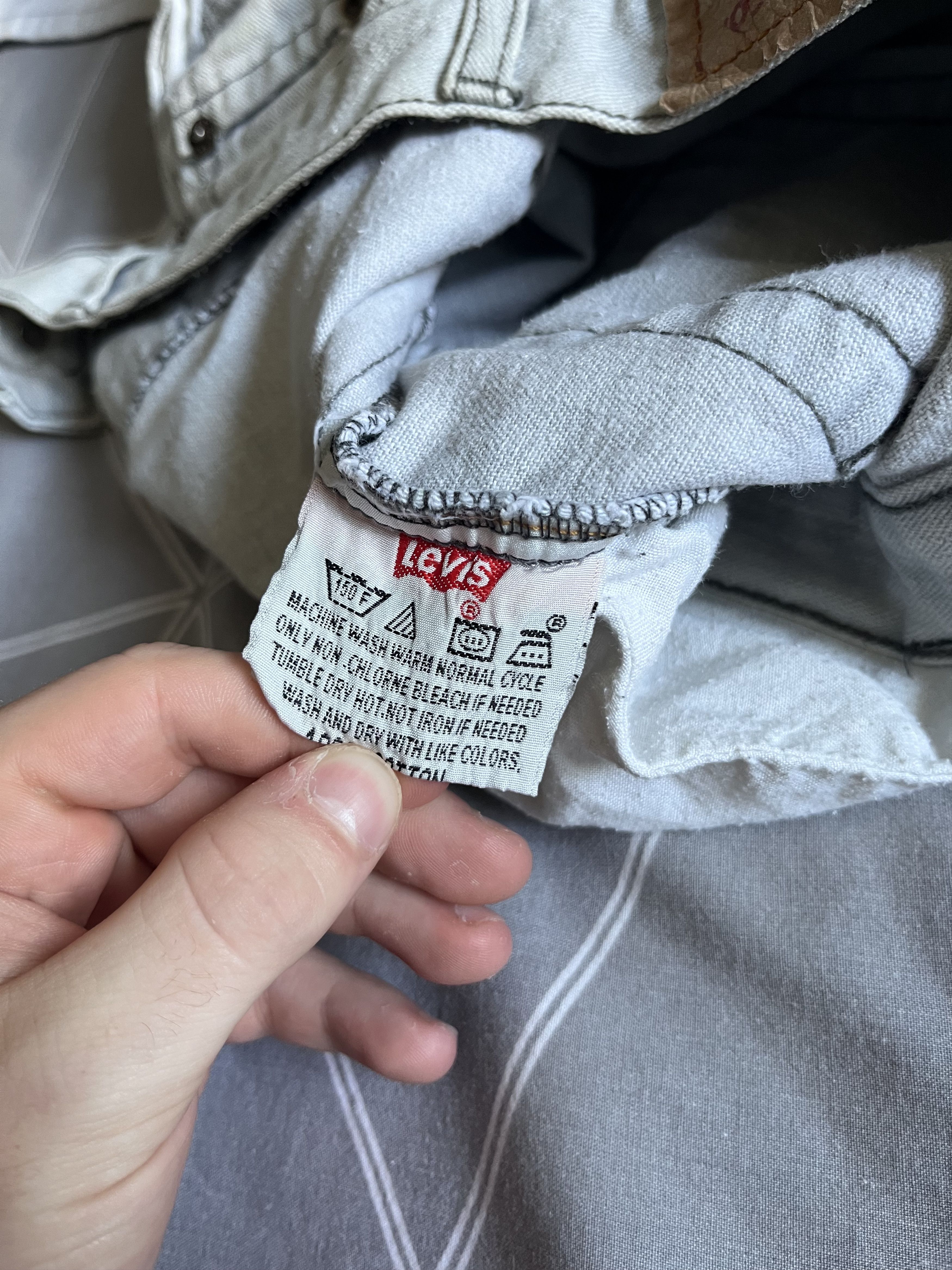 Levi's Levi’s 501XX Men’s Jeans W30 L34 – USA 1995 – Beige Denim Size US 30 / EU 46 - 7 Thumbnail