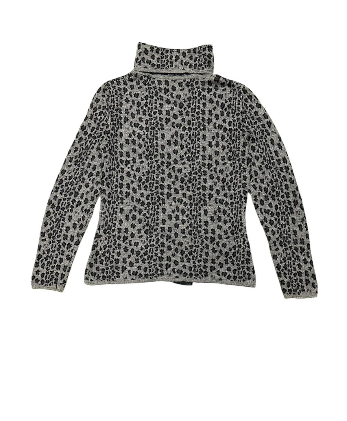 Fendi Fendi leopard turtle neck sweater Size M / US 6-8 / IT 42-44 - 1 Thumbnail