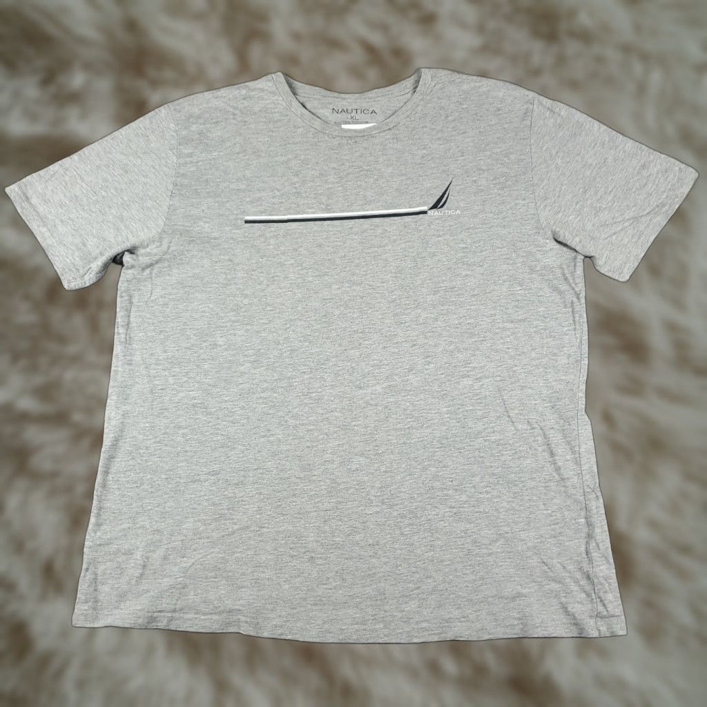 Nautica Nautica T-Shirt Mens XL Gray Short Sleeve Cotton Logo Classic American Size US XL / EU 56 / 4 - 1 Thumbnail