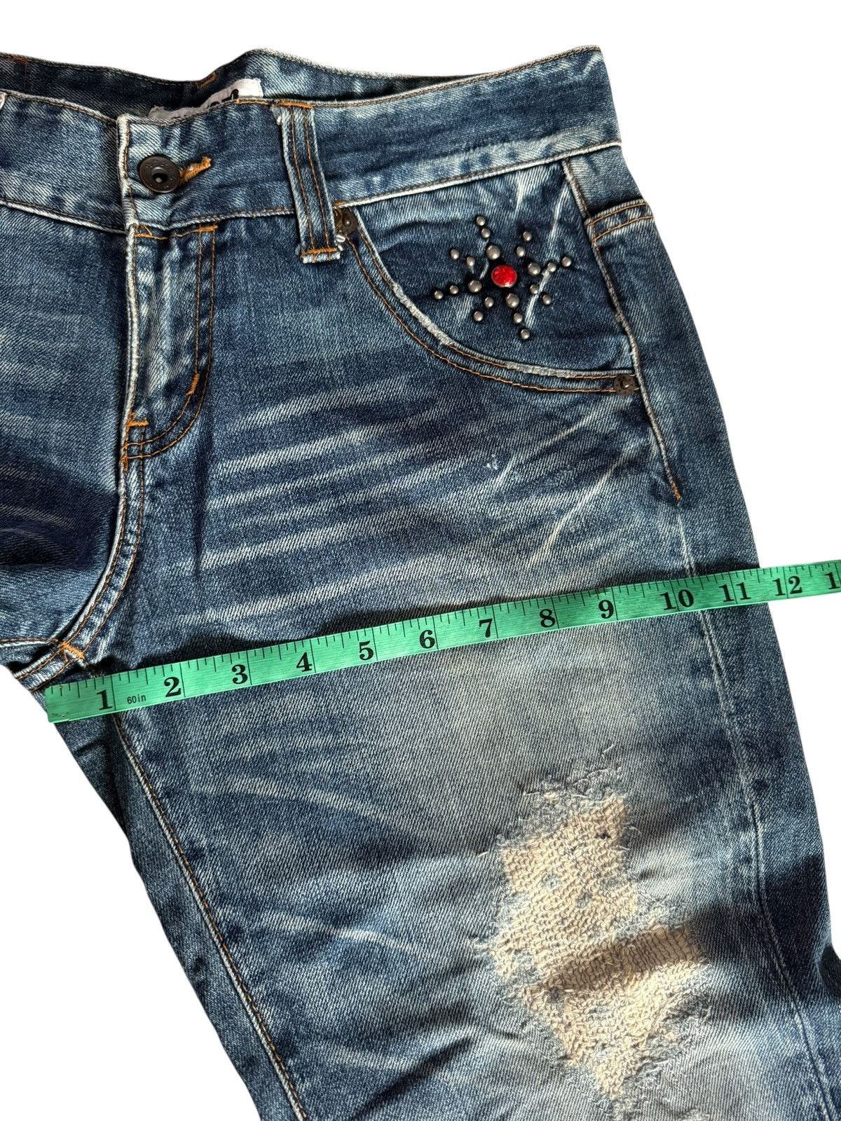Tornado Mart Flared Jeans Sanford Distressed Faded Bootcut Denim Size US 31 - 11 Thumbnail