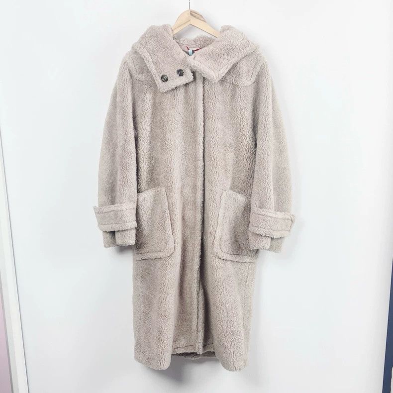 Max Mara Max Mara Brown cotton-wool hooded coat Size L / US 10 / IT 46 - 1 Thumbnail