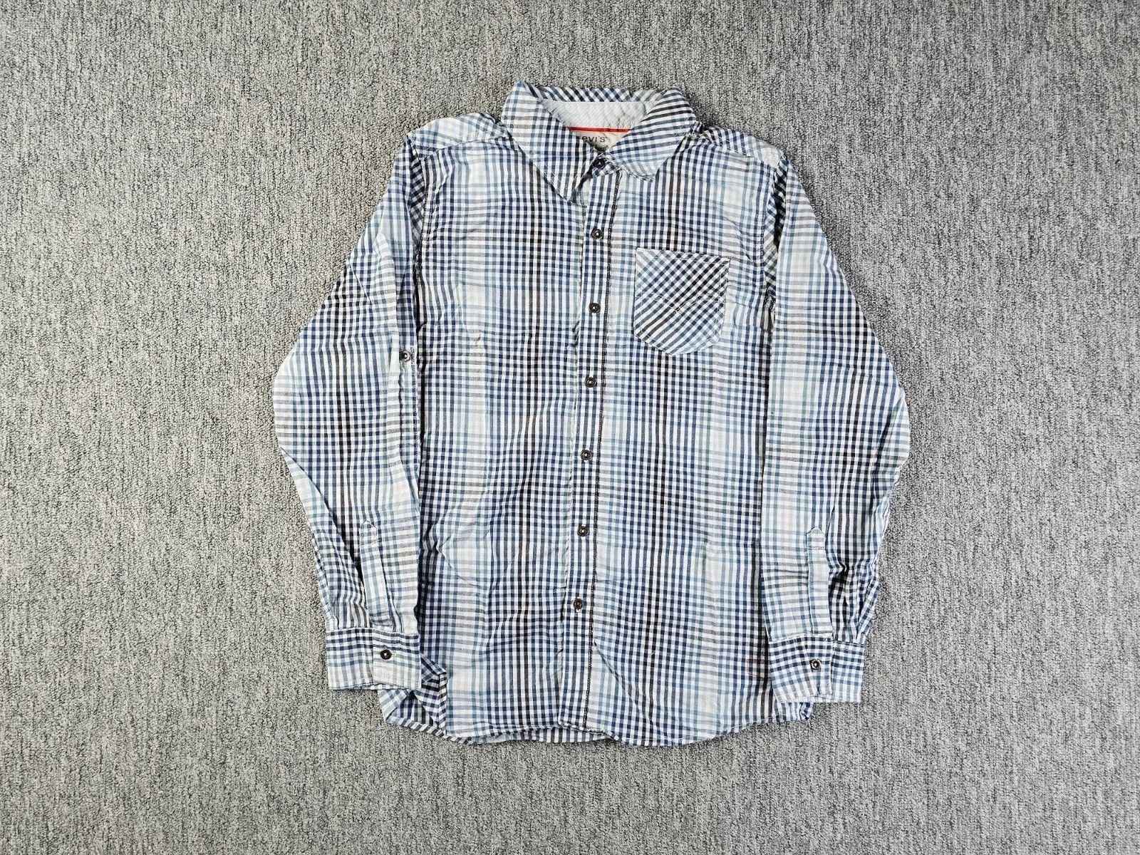 Levi's Levis Two Horse Brand Flannel Button Shirt XL Blue Size US XL / EU 56 / 4 - 3 Thumbnail